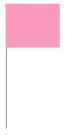 5 X 8 INCH FLUORESCENT PINK SURVEY FLAG