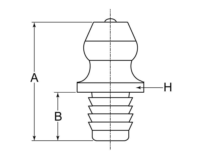 3/16" STRAIGHT DRIVE-IN GREASE ZERK - BAG 10