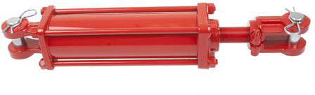 3 X 8 CROSS HYDRAULIC CYLINDER -  1-1/4" ROD   308DU-ASAE    SHAFT THREADED FOR MECHANICAL DEPTH STOP