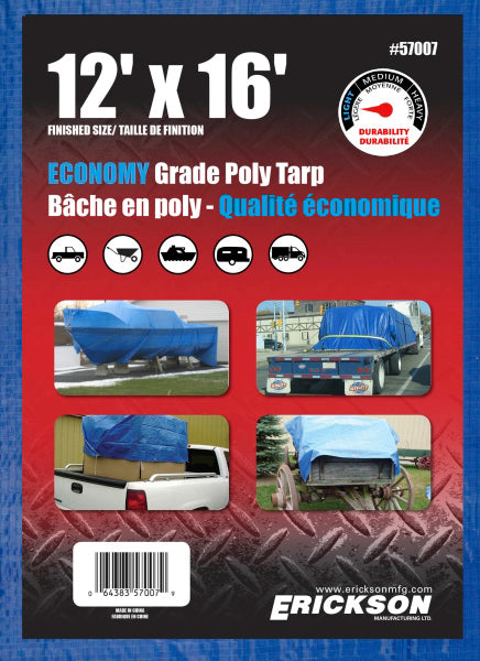 12 X 16 BLUE POLY TARP