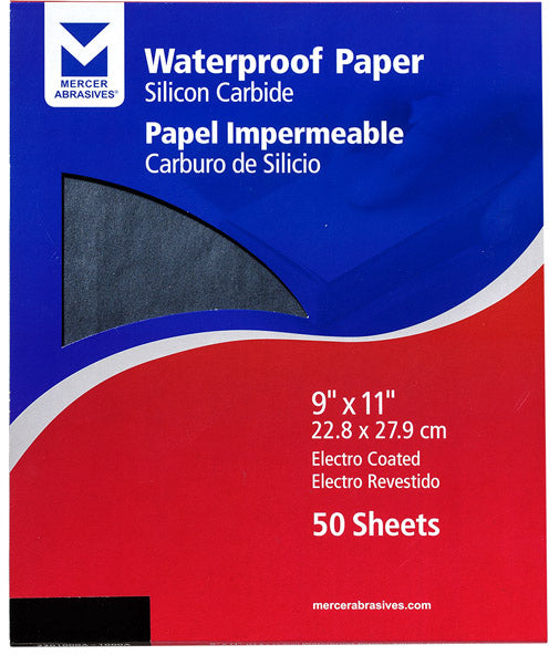 WATERPROOF SANDPAPER SHEET 9" X 11" - 120 GRIT