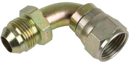 5/8 MALE JIC X 5/8 FEMALE JIC SWIVEL 90 DEG; - SWIVEL NUT BENT TUBE - STEEL