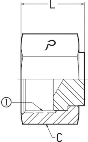 3/8 FEMALE OFS SWIVEL - CAP - STEEL