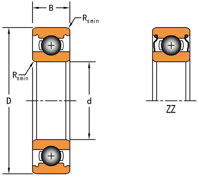 206 RADIAL BALL BEARING-SHIELDED   30mm BORE