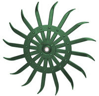 21 INCH ROTARY HOE WHEEL - GREEN