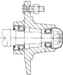 5 STUD 2000 LB. CAPACITY HUB WITH CUPS - FH20-5