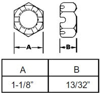 SPINDLE NUT FOR CASE IH