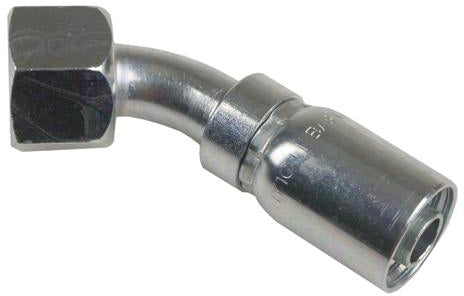 3/8 INCH HOSE X 13/16 INCH - 16 ORFS FEMALE ELBOW - 45 SWIVEL