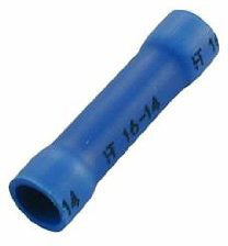 16-14 AWG VINYL BLUE BUTT CONNECTOR - 100 PACK