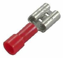 QUICK-SLIDE CONN RED VINYL 22-18AWG 1/4" FEMALE 19PK