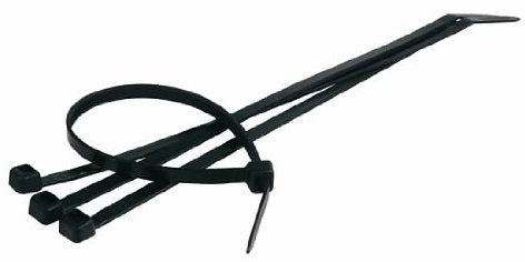 7-1/2 INCH BLACK ZIP TIE WITH 18 LB. RATING - 14/BAG