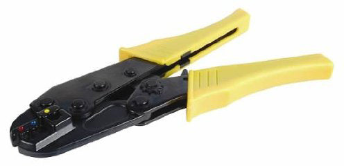 RATCHET TERMINAL CRIMPER WITH NON-SLIP HANDLE