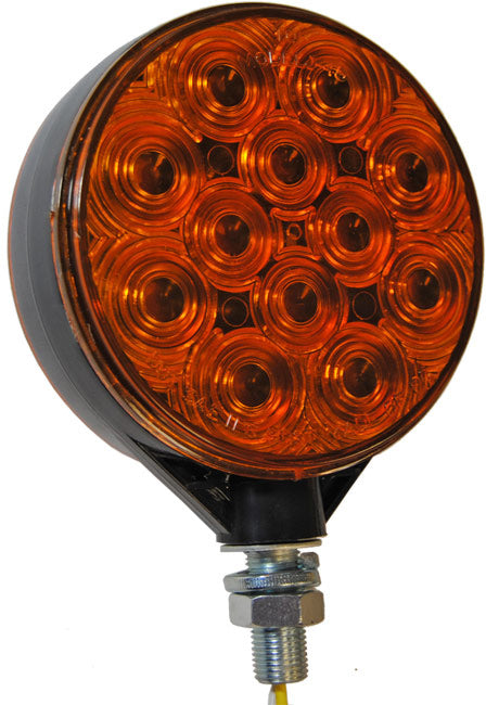 4'' DUAL FACE LED PEDESTAL MOUNT WARNING LIGHT - AMBER/AMBER