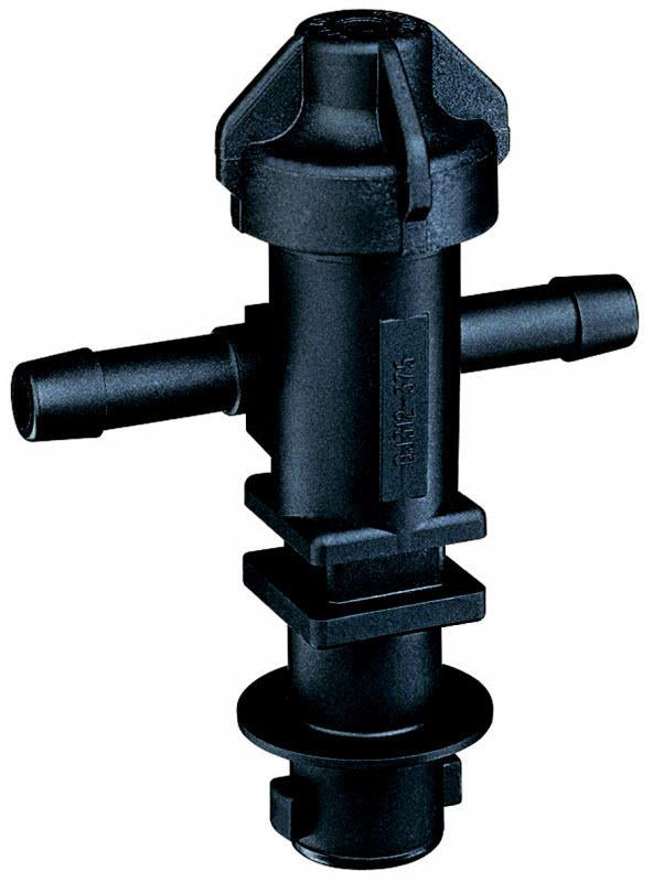 QUICKJET DOUBLE BARB NOZZLE BODY - 3/8" HOSE - HAS TOP DIAPHRAGM