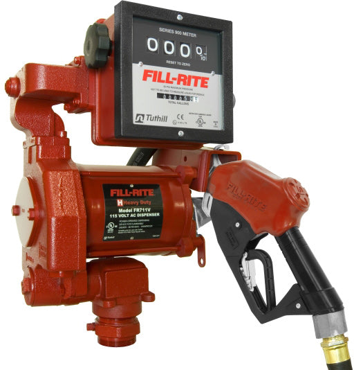 115V AC HIGH FLOW PUMP, 1 IN. HI FLOW AUTOMATIC NOZZLE, 901 GALLON METER