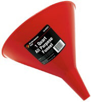 1 QUART ALL PURPOSE FUNNEL - RED PLASTIC