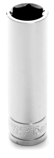 15MM X 6 POINT DEEP WELL IMPACT SOCKET - 1/2 INCH DRIVE