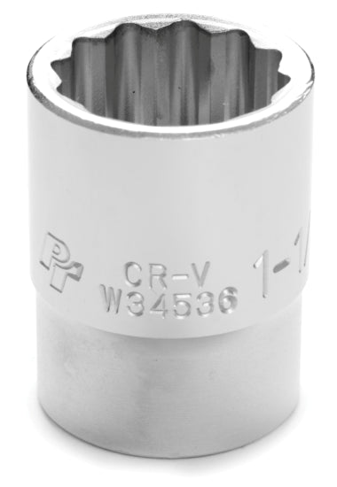 1-1/8 INCH X 12 POINT STANDARD IMPACT SOCKET - 3/4 INCH DRIVE