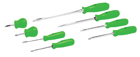 SCREWDRIVER SET - GREEN - 8PC