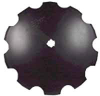 36 INCH X 1/2 INCH NOTCHED DISC BLADE WITH 2-1/4 INCH SQUARE AXLE