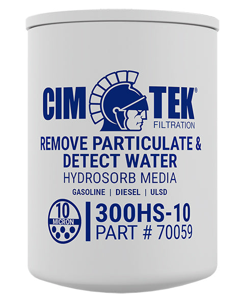 300HS HYDROSORB SERIES FUEL FILTER WITH WATER REMOVAL  - 3/4" FLOW - 10 MICRON