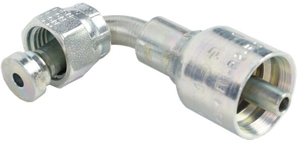 1/4 INCH HOSE X 9/16 ORFS FEMALE ELBOW - 90 SWIVEL