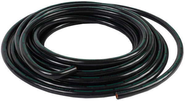 2 AWG BLACK BATTERY CABLE WITH GREEN STRIPE - 25 FOOT ROLL - 2 GAUGE