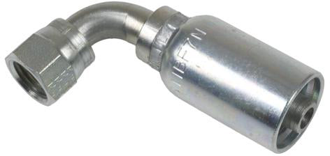 3/8 INCH HOSE X 9/16 INCH - 18 JIC FEMALE ELBOW - 90 SWIVEL