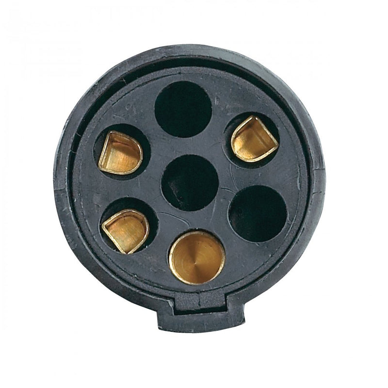 TRAILER WIRING PLUG ADAPTER  -  FROM 7 WIRE ROUND FEMALE TO 4 WIRE FLAT