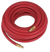 1/4" X 25 FT. 300 PSI RED PREMIUM RUBBER AIR HOSE ASSEMBLY