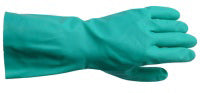 14 INCH NITRILE GREEN GLOVE LARGE/LINED