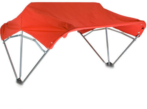 JUMBO SIZE CANOPY KIT 3-BOW WITH MOUNTING BRACKET AND RED COVER