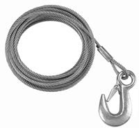 7/32 INCH X 25 FEET WINCH CABLE WITH HOOK