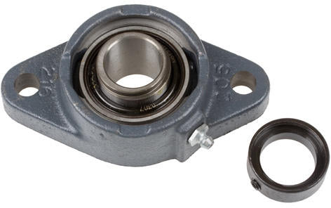 3/4"  2 HOLE CAST IRON FLANGED BEARING - WITH ECCENTRIC LOCKING COLLAR