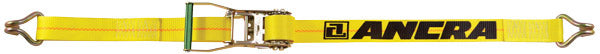 2" X 30' RATCHET STRAP WITH DOUBLE WIRE J-HOOKS - 10,000 Lb CAPACITY