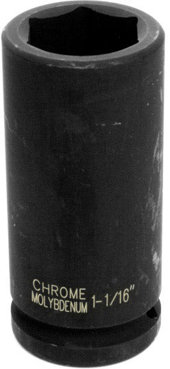 1-1/16 INCH X 6 POINT DEEP WELL IMPACT SOCKET - 3/4 INCH DRIVE