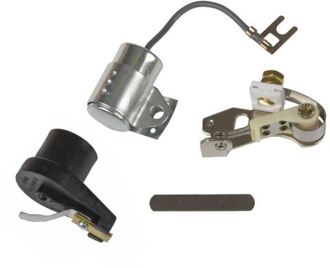 IGNITION KIT WITH ROTOR FOR DELCO DISTRIBUTOR WITH SCREW-HELD CAP 1964+