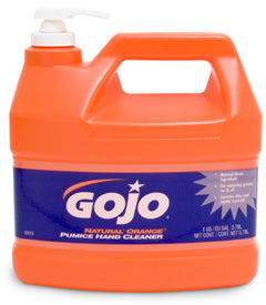 GOJO NATURAL ORANGE HAND CLEANER WITH PUMICE - GALLON PUMP BOTTLE