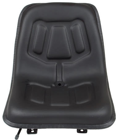 AG / INDUSTRIAL SEAT WITH SLIDE TRACKS - NARROW TRACTORS IN ORCHARD & VINEYARD APPLICATIONS -  BLACK VINYL