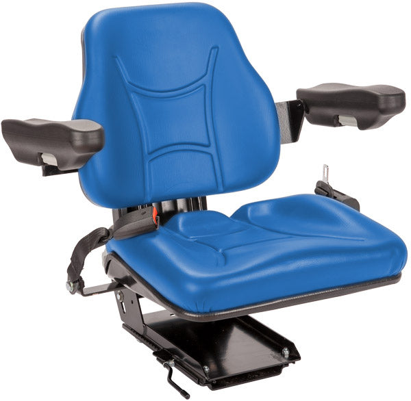 KING SIZE BLUE UNIVERSAL TRACTOR SEAT WITH SUSPENSION