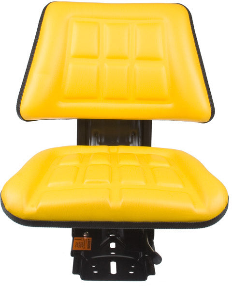 YELLOW UNIVERSAL SUPSENSION TRACTOR SEAT WITH TRAPEZOID BACK