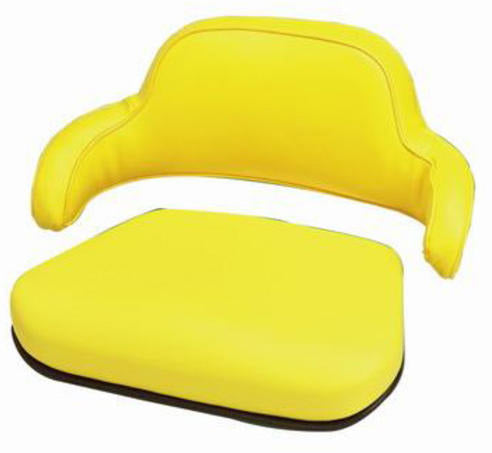 2-PIECE YELLOW VINLY SEAT FOR JOHN DEERE